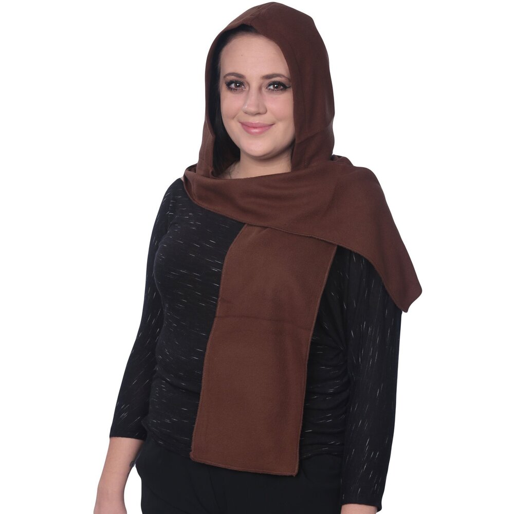 4295 Unisex-Adult Soft Hoodie Scarf Combination 2-n-1 to Be Warm, Ideal